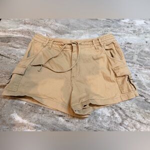 Sincerely Jules Tan Cargo Shorts 9/29 Belted High Rise Utility